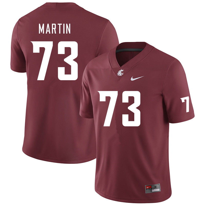 Men #73 Austin Martin Washington State Cougars College Football Jerseys Sale-Crimson - Click Image to Close